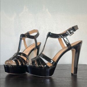 Elegant Black Strappy Heels